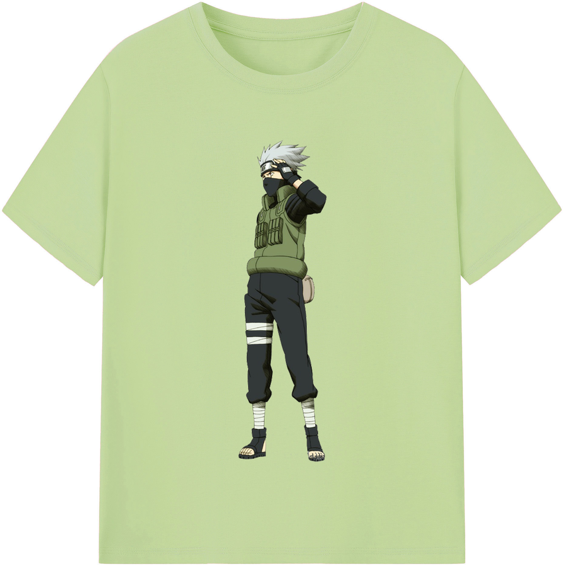 NARUTO -ナルト- はたけ カカシ Hatake Kakashi 綿100％半袖Tシャツ（フロントプリント）